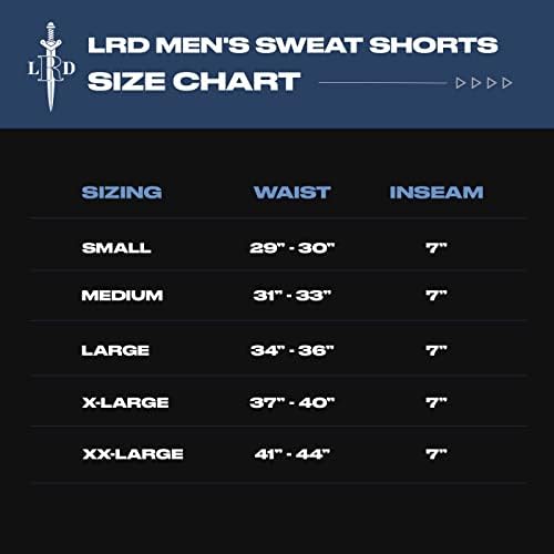 מכנסי זיעה של LRD לגברים 7 אינץ 'אינץ' מכנסיים קצרים בכיס אתלטי מזדמנים