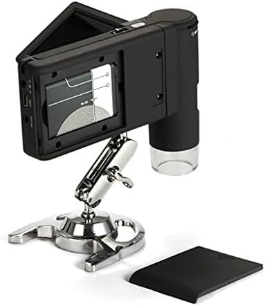 מיקרוסקופ דיגיטלי נייד פי 500 3 אינץ ' 5 מגה פיקסל מתקפל סוללת ליתיום 8 כלי מצלמה זכוכית מגדלת למחשב