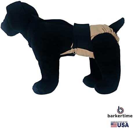 ברקרטייםשחור על בז ' בריחת הוכחה עמיד למים פרימיום כלב חיתול כולל, גדול, ללא זנב חור-תוצרת ארה ב