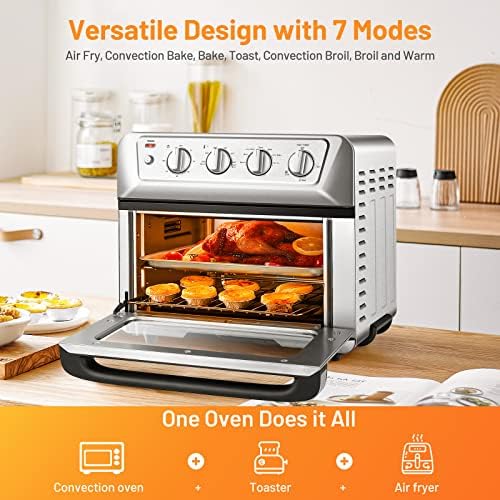 Medimall 21.5 Qt Air Fryer Toaster Obs, 7-in-1 מטגנים תנור תנור משולבת עם טיימר, כיבוי אוטומטי, מתכון אביזרים,