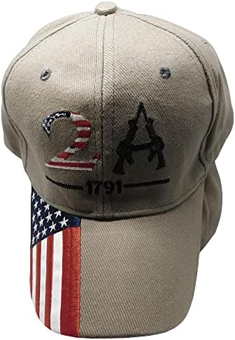 סחר רוחות 2 א ארה ב כיסוי 1791 2 תיקון ארה ב דגל על ביל חאקי 100 אחוזים כותנה מתכוונן רקום כובע כובע