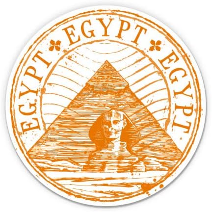 גרפיקה GT פירמידות חותמת נסיעות מצרים - מדבקת ויניל 3 אינץ
