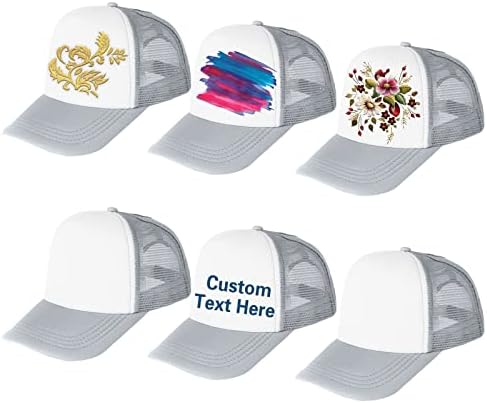 Funkeet 6 חבילה סובלימציה כובעי משאיות ריקות כובעי בייסבול רגילים ברשת אחורה לדפסת סובלימציה של רקמת DIY