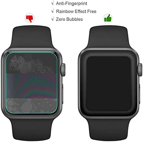 Anbobo 2 Pack Apple Watch Series SE 6 5 4 מגן מסך 44 ממ, מגן מסך זכוכית מחוסמת 44 ממ, תלת מימד