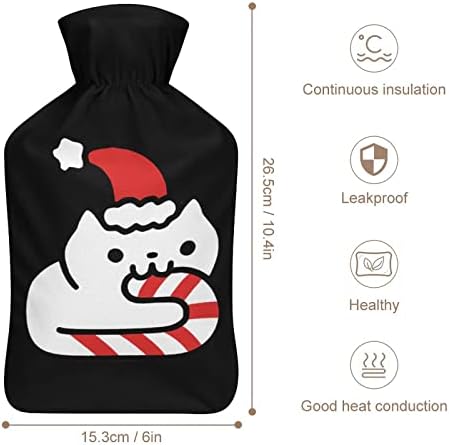 חג המולד סוכריות חתול חם מים בקבוק 1000 מ ל עם רך כיסוי נשלף חם קר חבילה מים הזרקת תיק עבור יד רגליים
