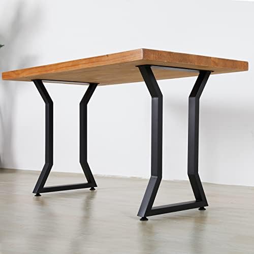 רגלי שולחן מתכת זגרי 28 גובה 17.7 רוחב, ריהוט קפה מפלדה כבד מודרני רגלי שולחן כפיות רגליים שולחן כפרי