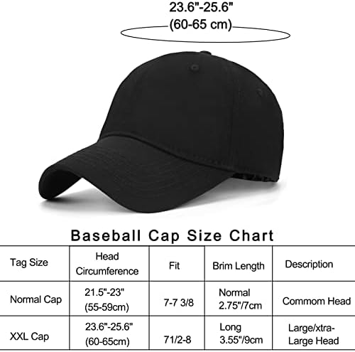 HADM גדול בגודל XXL BASEBALL MESH CAPS כובע לראשים גדולים 23.6 -25.6 כובע משאיות גדול יותר מתכוונן לספורט מקורה