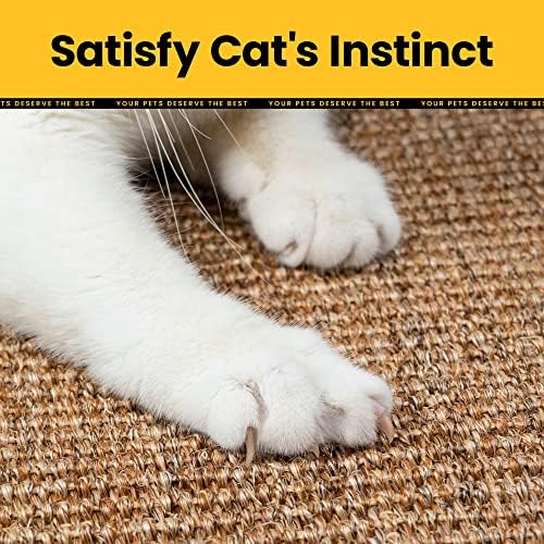 קונלון חתול גרדן מחצלת, טבעי סיסל חתול שריטה כרית, אופקי רצפת חתול שריטות רפידות שטיח לחתולים מקורה טחינת