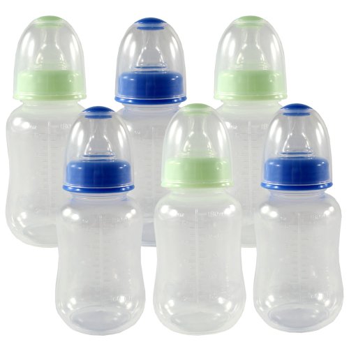 נורטריה 6-מארז בקבוקי תינוק מותניים חינם, 6 עוז, ילד