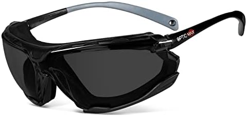 תחנת כפפות אופטיקה מקסימום - משקפי מגן נגד ערפל לגברים - משקפי בטיחות עם 3 אפשרויות עדשות - ברור, ענבר או אפור
