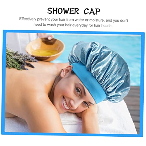כובעי מקלחת רחבים של FOMIYES לנשים צעיפי שיער לנשים ילדים סאטן מצנפת 3 יחידות אמבטיה כובע סאטן כובעי מקלחת