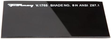 פורני 57008 עדשות החלפת זכוכית מוקשה, 4-1/4 אינץ 'על 2 אינץ', צל -8, שחור