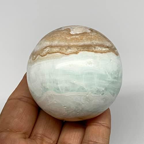 Watangems 257.5 גרם, 2.2 כחול טבעי טבעי, כדור קלציט כדור כדור קריסטל מינרל, רייקי אנרגיה, אבן