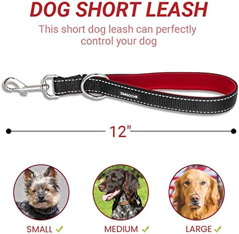 פאוניסאו קצר כלב רצועה לאימון-רעיוני ניילון קצר כלב רצועה עופרת עם מרופד ידית עבור קטן בינוני גדול כלבים