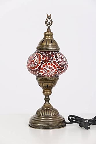 קפטאן-תורכי בעבודת יד פסיפס זכוכית מנורת שולחן - ייחודי מותאם אישית מרוקאי מנורת גוונים - דקורטיבי גלוב מנורת