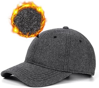 גדול צמר בייסבול כובע כובע, רך מובנה חורף כדור כובע, מתכוונן חם אבא כובע לראשים גדולים