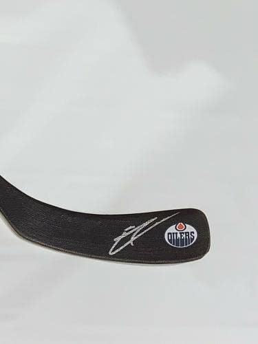 ליאון דרייסיטל חתום הוקי מקל אדמונטון אוילרס חתימה JSA COA - מקלות NHL עם חתימה