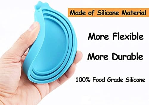 Comtim Silicone Can Covers עבור פחי מזון לחיות מחמד, מזון לחתולי כלבים יכול לכסות מכסים, גודל אוניברסלי