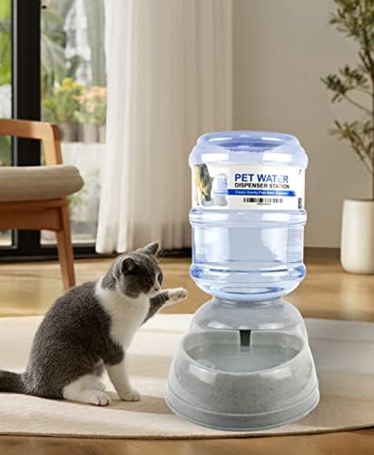 נועה חנות מתקן מים אוטומטי לחיות מחמד / מתקן מים לחתולים בנפח 1 ו -3 ליטר ומתקן מזון לחתולים, ח20, מזין חתולים