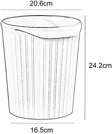פח אשפה פלסטיק סל עם ידיות משרד סל עשוי עמיד פלסטיק מעשי אחסון תיבת לאמבטיה מטבח או מזווה / לבן / 20. 6