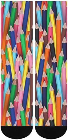 עטים צבעוניים מודפס צבע התאמת גרבי ספורט הברך גבוהה גרביים לנשים גברים