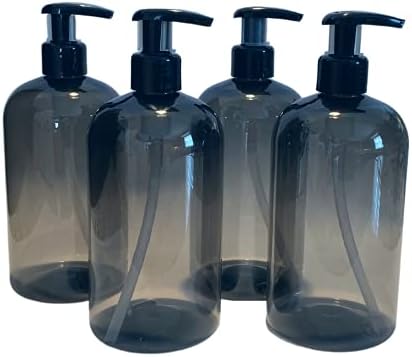 בית שופע-16 עוז בקבוקי פלסטיק ריקים לחיות מחמד למילוי חוזר-סט של 4-עם משאבות קרם לשמפו, מרכך, שטיפת