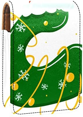 מארז שפתון אוריואקאן, תיק איפור נייד חמוד נרתיק קוסמטי, מארגן איפור מחזיק שפתון, מכתב מצויר לחג המולד ירוק