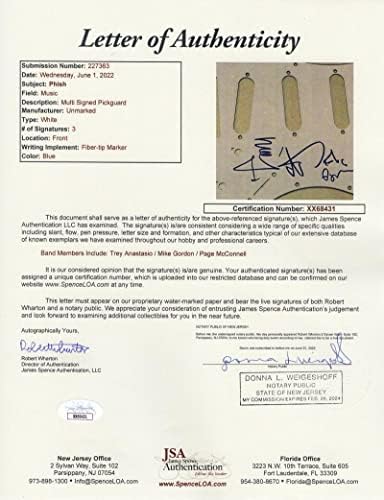טריי אנסטסיו, מייק גורדון ופייג 'מקונל בנד חתמו על חתימה בגודל מלא מותאם אישית יחיד במינו 1/1 פנדר סטרטוקסטר