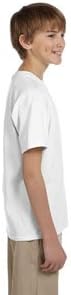 מאת Hanes Hanes Youth 52 גרם, חולצת טריקו של Ecosmart 50/50 - לבן - m -