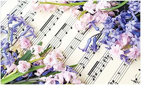 מברשת שיניים קרמיקה למוזיקה לונא -גיליון, פרחי יקינתון הערות מוזיקליות צילום ספר מוסיקה, צילום דקורטיבי