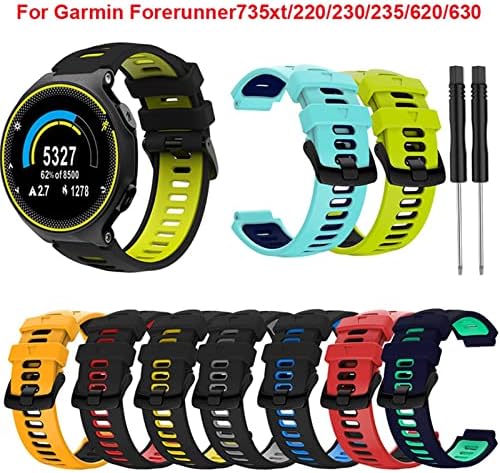 QPDRNC Watch Band Silicone החלפת שעון שעון עבור Garmin Forerunner 235 220 230 620 630 735XT צמיד חיצוני