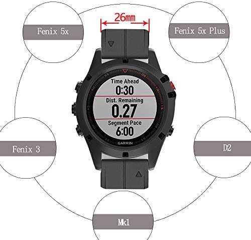 החלפת MCXGL ל- Garmin Fenix ​​5x Sport Sport Silicone Watchs להקות fenix 5x plus / fenix 5x / fenix 3 / fenix