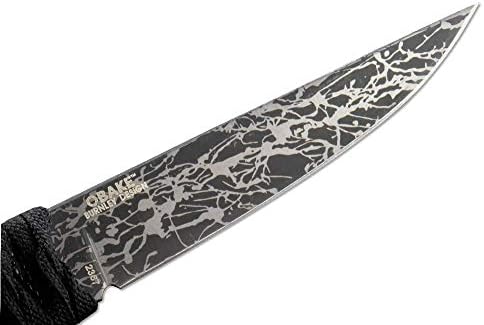 CRKT סכין להב קבוע: סכין EDC של ברנלי טיטניום ניטריד קצה רגיל, סכין שירות חיצוני עם גלישת ידית, להב