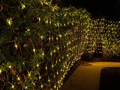 Joiedomi 400 LED אורות רשת חג המולד, x 4 מר אורות חג מולד לבנים חמים לשיחים קישודים פנימיים וחיצוניים, אירועי