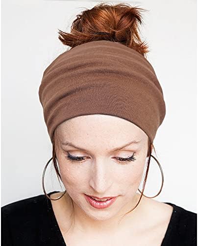 סרטי ראש לנשים החלקה אופנה להקות ראש בוהו להקות שיער רחב למתוח לנשימה בד כותנה גדול ראש לעטוף סרטי שיער אימון