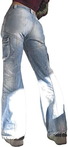 מכנסי מטען בעלייה נמוכה לנשים מכנסי טרנינג קפיץ מכנסיים מכנסיים מכנסיים מכנסיים וינטג