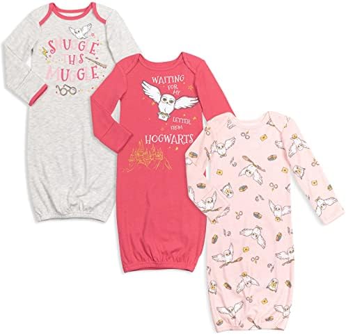 הארי פוטר הדוויג ינשוף בנות תינוקות 3 חבילות שמלת שינה יילוד לתינוק