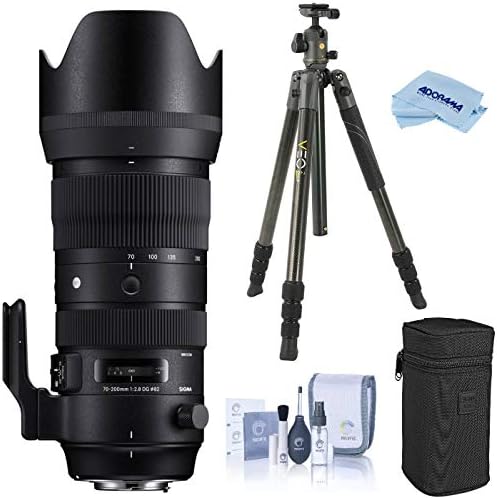 סיגמא 70-200 ממ F2.8 DG OS HSM ספורט טלפוטו זום עדשה עבור Nikon F Mount, מצלמות DSLR, צרור עם Vanguard