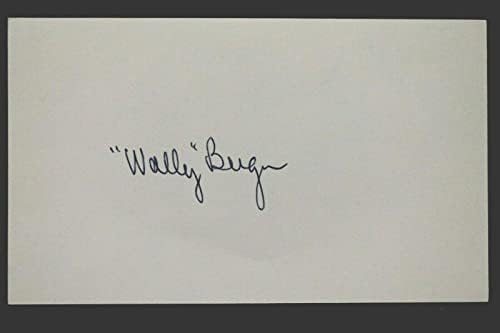 ענקיות וואלי ברגר ברייבס חתמו על חתימת וינטג 'של כרטיסי אינדקס 3x5