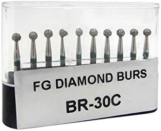 50 יחידות 1.6 ממ Carborundum Burr FG Diamond Burs ראש ליטוש BR-30C
