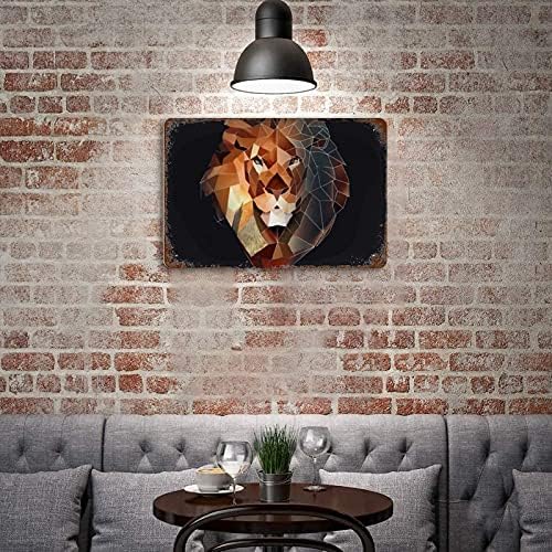 מופשט ראש אריה מתכת רטרו קיר תמונות תלייה תמונה כל הדפוס פוסטר פוסטר צלחת ברזל אמנות אופנה דקורטיבית