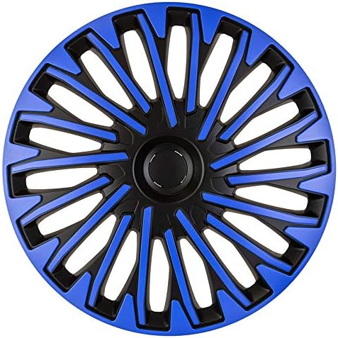 גלגל סט בסגנון אוטומטי מכסה סוהו שחור/כחול בגודל 16 אינץ '