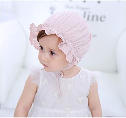 תינוקת אימלק תינוקת לייסי לייסי כובע שמש עם סטרפ במשך 3-12 חודשים