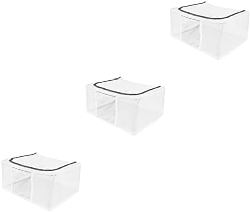 תיבת אחסון בגדי קאבילוק קופסת אחסון צלול שתי אחסון ברורים שקיות אחסון מתקפלות קופסאות בגדים פתוחים