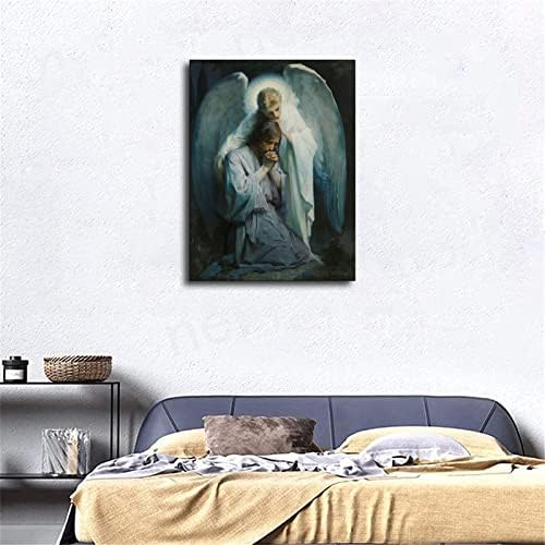 ישוע המשיח ייסורים בגינה מלאך המנחם את ישו לפני מעצרו בגן של גטסמנה קיר קיר קיר אמנות הדפס תמונה