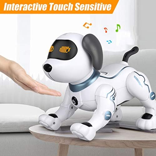 רובוט כלב צעצועים לילדים, שלט רחוק רובוט צעצועים, אינטראקטיבי & חכם לתכנות הליכה ריקוד כלב רובוט, נטענת
