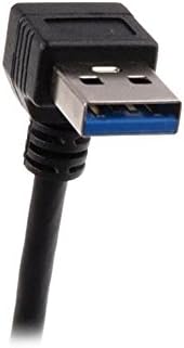 BSHTU USB 3.0 זווית כבל הרחבה מתאם 90 מעלות סוג A זכר לחיבור במהירות גבוהה, סופר מהיר 5GBPS