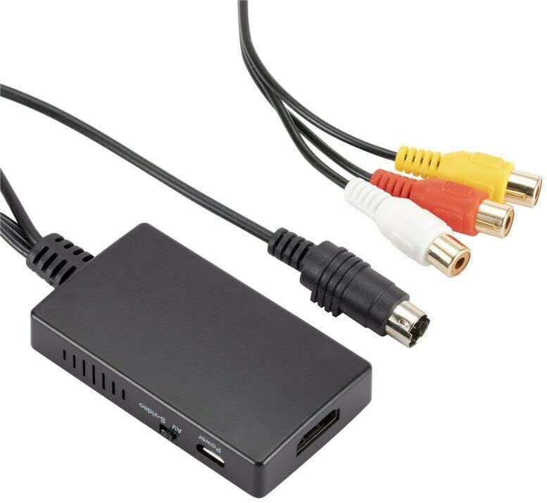 Eastvita S-Video לממיר תואם HDMI AV למתאם HDMI תואם RCA המרה 720p@60Hz עבור HDTV DVD שחור
