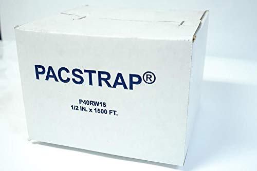 Pacstrap מר SwrinkWrap 1/2 x 1500 'חוט רצועה ארוג צולב, המשמש להתקנת גלישת מכווץ, רצועת פוליאסטר, חוזק