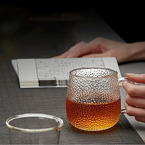 כוסות זכוכית ארזארף כוסות פטיש כוס דו-חלקית סט 2 אונקיות כלי זכוכית עם מכסה משק בית זכוכית צלול זכוכית כוסות שתייה
